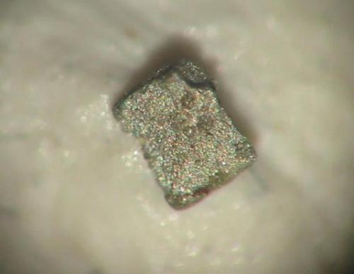 1 mm belendorffite grain from Moschellandsberg, Rhineland-Palatinate (type locality). (Author: Andreas Gerstenberg)