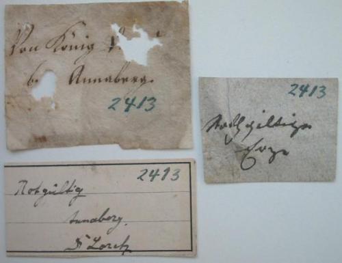 With three very old labels (1820-1840), former Hermann Loretz collection via Senckenberg museum, Frankfurt/Main. (Author: Andreas Gerstenberg)