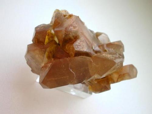 From a 2005 find occur these undamaged brown baryte crystals (6 cm sample). Found at 318 shaft, Antonsthal, Erzgebirge, Saxony. The find developed lots of nearly colorless to yellowish brown crystals which are often damaged, unfortunately. Undamaged specimens are rather rare. (Author: Andreas Gerstenberg)