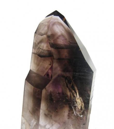 Amethyst and Smoky Quartz. 11x3,2x2,5 cm. Detail-2. (Author: José Miguel)