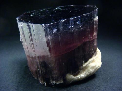 Unimaginable color XL tourmaline crystal  from Afghanistan, Paprok  locality

Size 83 x 78 x 73 mm (Author: olelukoe)