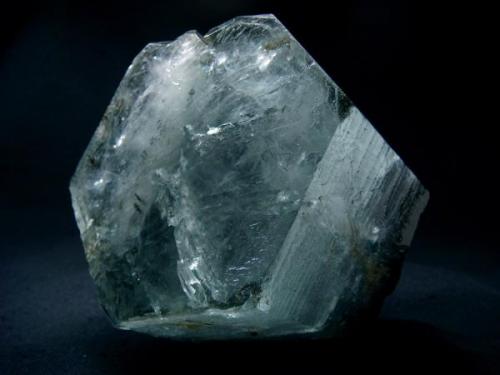 Extra Large aquamarine crystal with schorl tourmaline needles inside,  Hunza Valley, Gilgit District, Northern Areas, Pakistan

Size 103 x 82 x 72 mm (Author: olelukoe)