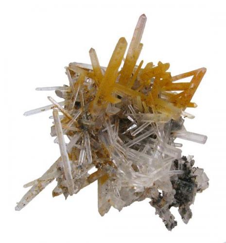 Quartz crystal cluster, from Lechang miner, Guangdong, China. It weighs 5,3 grams and measures 38mm by 35mm by 25mm. (Author: Paul S)