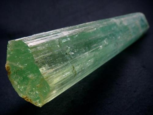 XL Light-green, polychromic  beryl crystal, Sherlovaya Gora, Adun-Cholon Range, Nerchinsk Mines, Buryatia Republic, Zabaykalye, Eastern-Siberian Region, Russia

Size 185 х 32 х 34 mm (Author: olelukoe)