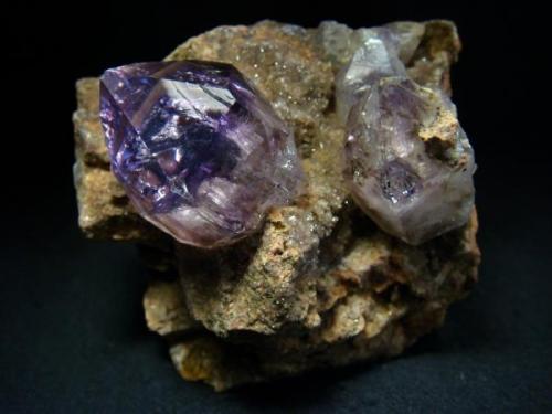 Amethyst crystal on matrix rock, from Kedon, Magadanskaya Oblast’, Far-Eastern Region, Russia

Size 75 x 67 x 43 mm (Author: olelukoe)