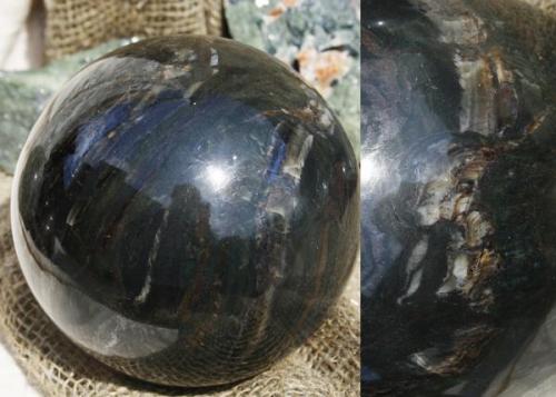 Handmade sphere, 90mm
 "Tiger’s eye" and "Cat’s eye" (Author: farmukanx)