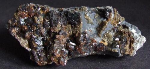 Sphalerite, Galena, Quartz, Siderite and Ankerite. Wellhope Shaft, Nentsbury Haggs Mine, Alston Moor, Cumbria. 6 x 4 cm (Author: nurbo)