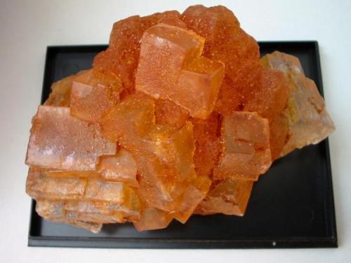 Light brown sylvine cubes on sylvine octahedrons. Historic, 85 mm wide sample from Glückauf potash mine, Sondershausen, Thuringia. (Author: Andreas Gerstenberg)