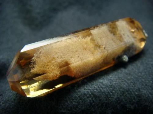 Large sized for this locality, double terminated, single topaz crystal, from Maynard’s Claim (Pismire Knolls), Thomas Range, Juab Co., Utah, USA

Size 53 х 15 х 10 mm (Author: olelukoe)