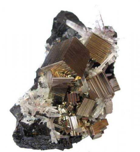Pyrite, Quartz, Sphalerite. 6.5x4x4cm (Author: José Miguel)