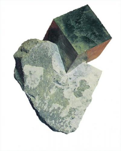 Pirita, Navajún (La Rioja).
Tamaño: 9,7x7x5. Tamaño cristal: 3,4x3,4x3,4. (Autor: Andrés López)