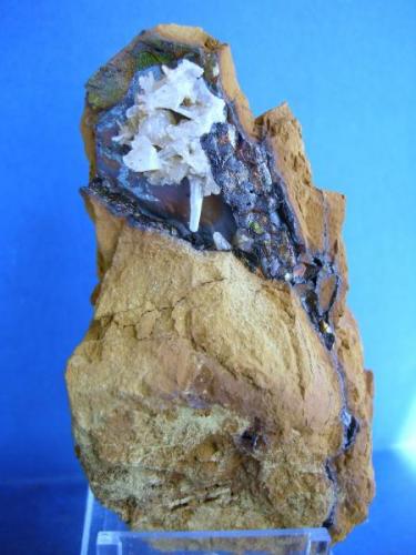 Cerusita + Goethita
Filon Corta Sur - Tharsis - Huelva - Andalucía - España
9 x 6.5 cm (Autor: Diego Navarro)