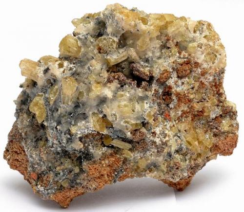 Fluorapatito y Hematites - Minas del Carmen - La Celia - Jumilla - Murcia - España - 10,5 x 9,4 x 5,3 (Autor: Martí Rafel)