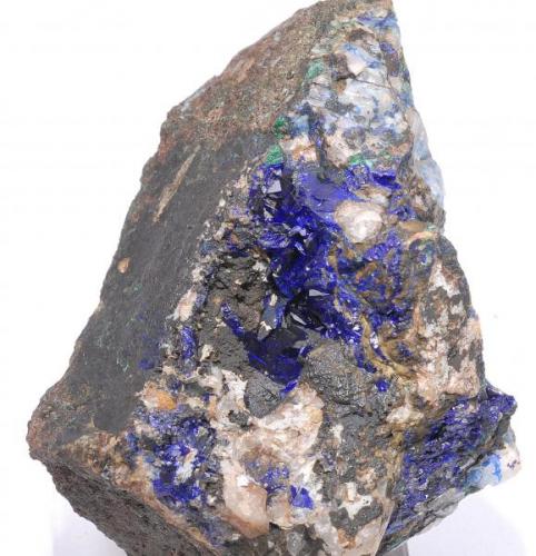 Azurita, Malaquita y Calcopirita - Minas de Riotinto - Riotinto - Huelva - Andalucía - España - 6,8 x 4,6 x 3,9 (Autor: Martí Rafel)