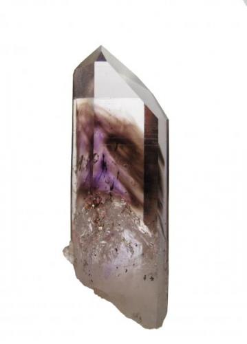 Amethyst and Smoky Quartz. 7.6x2.5x1.7 cm (Author: José Miguel)