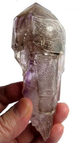 Amethyst Smoky Scepter Quartz. 11x4.2x3 cm (Author: José Miguel)