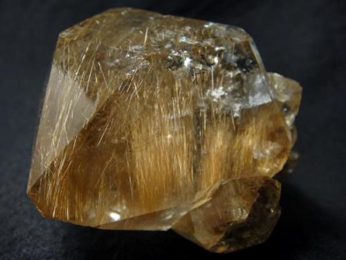 Rutilated quartz crystal (new found), from Tyoplaya Gora, Ust’-Tiskos, Gornozavodskii area, Permskaya Oblast’, Middle Urals, Urals Region, Russia

Size 60 x 53 x 37 mm (Author: olelukoe)