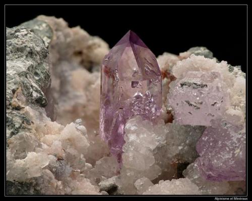 Quartz Amethyst
Osilo, Sardinia, Italy
Size crystal 10 mm for amethyst (Author: ploum)