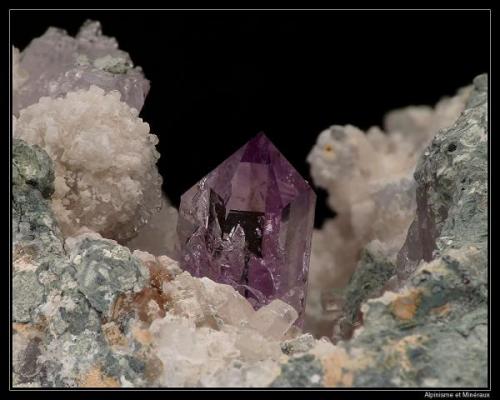 Quartz Amethyst
Osilo, Sardinia, Italy
Size crystal 10 mm for amethyst (Author: ploum)