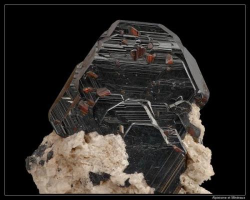 Hematite and rutile with adular
Cavradi, Grisons, Switzerland
fov 20 mm (Author: ploum)