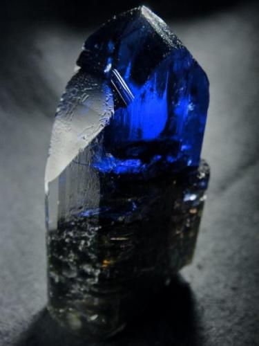 XL, gem quality, with beautiful, deep colour, tanzanite crystal, from Merelani Hills, Lelatema Mts, Arusha Region, Tanzania

Size 67 x 38 x 21 mm (Author: olelukoe)