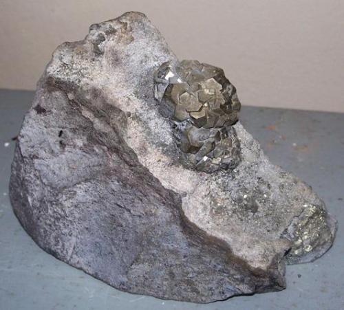 Pyrite on martix
IMI quarry Pendelton, Indiana USA (Author: llamabox)
