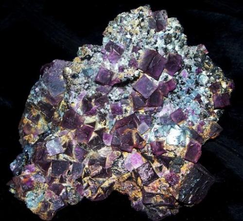 Fluorite on Galena and Sphalerite
Hardin County, Illinois USA (Author: llamabox)