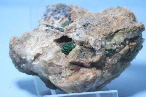 Malaquita<br />El Coriellu Mine, El Coriellu, San Cosme de Llerandi, Parres, Comarca del Sueve, Principality of Asturias (Asturias), Spain<br />Tamaño de los cristales 1cm.<br /> (Autor: minero1968)