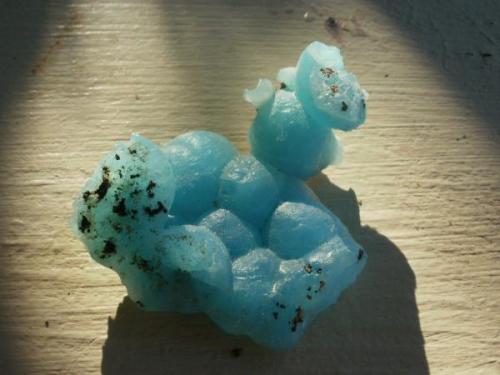 VERY nice miniature Hemimorphite, Memphis Mine, Dona Ana County, NM. Most hemimorphite here are micros or thumbnails of very nice white to colorless sprays. This location is a true NM treasure! (Author: Darren)