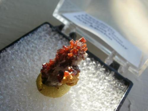 Vanadinite, Fairview Claim, Dona Ana County, NM. Another view. (Author: Darren)