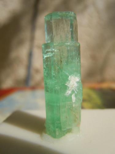 Beryl (var Emerald)
Stony Point (Hiddenite), Alexander Co., North Carolina, USA
3.2 x 1.0 cm (Author: rweaver)