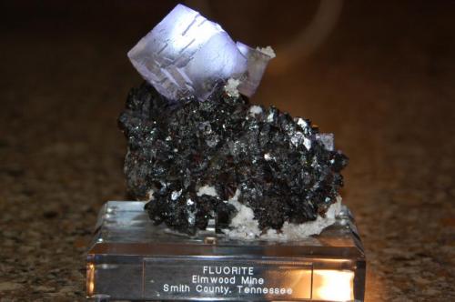 Fluorite with Sphalerite from Elmwood mine Tennessee. Measures 9 x 7 x 5 cm and weighs 230 grams (Author: VRigatti)