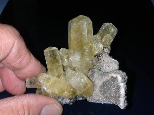 Calcite with dolomite and chalcopyrite 
Sweetwater Mine, Reynolds County, Missouri (Author: John S. White)