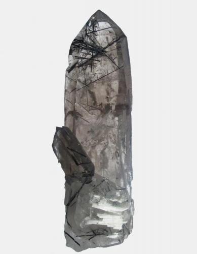 Smoky quartz, tourmaline. 16 x 4 x 5 cm (Author: José Miguel)