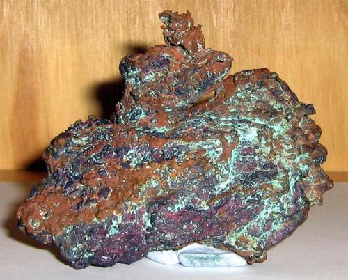 Native Copper with Cuprite. Red Dome Mine, Chillagoe, Herberton District, Queensland, Australia. 10 x 8 x 6 cm. (Author: Samuel)