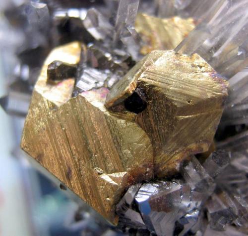 Penetrating Chalcopyrite Crystals (Author: Samuel)