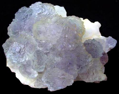 Fluorite on Quartz, Shangbao Pyrite Mine, Leiyang County, Hengyang Prefecture, Hunan Province, China. 8 x 7 x 6 cm. (Author: Lumaes)