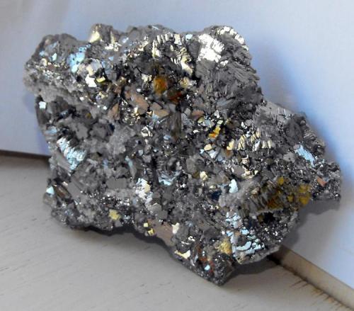 Arsenopyrite. Yaogangxian Mine, Yizhang County, Chenzhou Prefecture, Hunan Province, China. 7 x 6 x 1.5 cm. (Author: Lumaes)