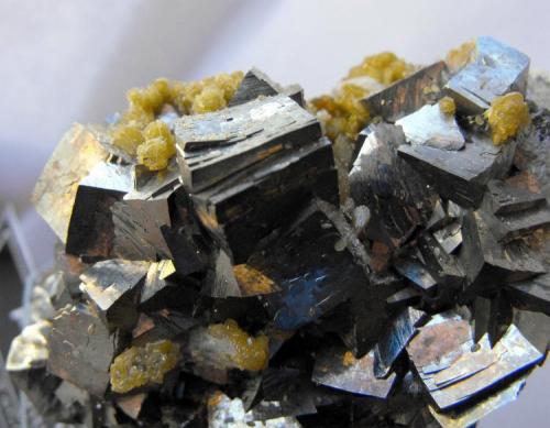 Arsenopyrite with Siderite. Dachang Polymetallic Ore Field, Nandan County, Hechi Prefecture, Guangxi Zhuang Autonomous Region, China. 9 x 6 x 5 cm. (Author: Lumaes)