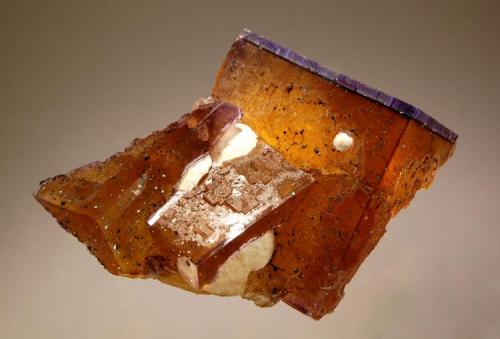 Fluorite, barite - Minerva Mine. 5.5 x 8.9 cm. (Author: crosstimber)