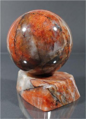 Handmade Quartz hydrooxid and avanturine effect sphere, 85mm (Author: farmukanx)