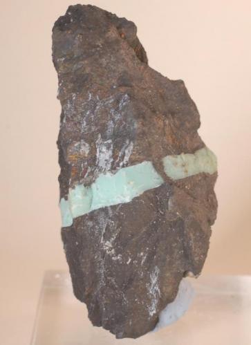 Variscita - Turó de Montcada, Montcada & Reixac, Barcelona, Catalunya, España
Medidas: 5,5 x 3 x 2 cms (Autor: Joan Martinez Bruguera)
