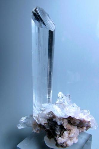 Gypsum
Naica, Mun. de Saucillo, Chihuahua, Mexico
120 mm x 72 mm. Main crystal: 98 mm tall, 20 mm wide (Author: Carles Millan)