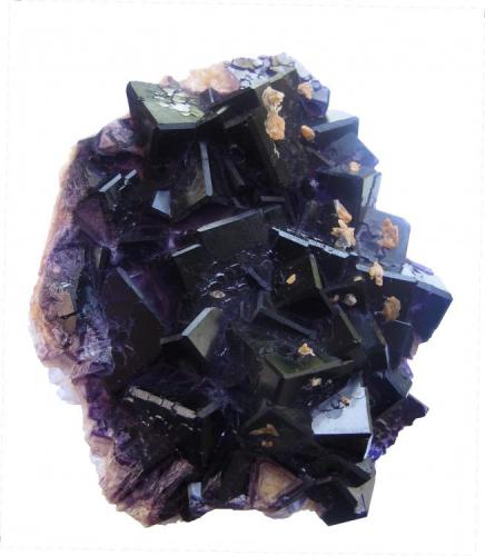 Fluorite, Calcite. 7.8 × 6.4 × 2.3 cm (Author: José Miguel)