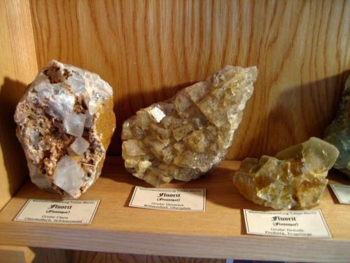 Classic German fluorites (1. Clara Mine, 2. Woelsendorf, 3. Freiberg). (Author: Tobi)