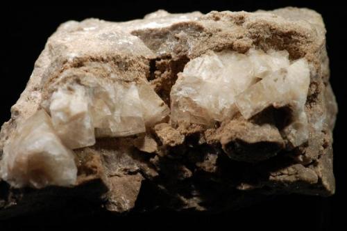 Fluorite from Frontier Quarry, Lockport, Niagara County, New York.
Specimen width 8 cm, crystals to 1.5 cm. (Author: Doug)