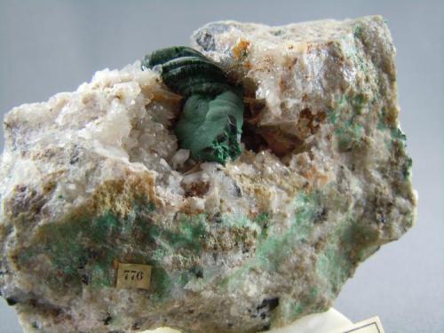Malachite on Quartz
Cheshire, Connecticut
8.3cm x 5.5cm (Author: rweaver)