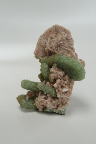 Prehnite, calcite with minor datolite. 
Lane / Hampden Quarries, Westfield, Massachusetts, USA
14x10 cm. (Author: vic rzonca)