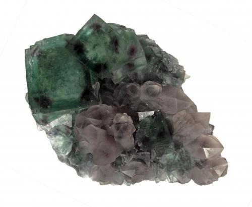 Fluorite, Quartz. 9.40 x 6.40 x 3.10 cm (Author: JMiguelE)