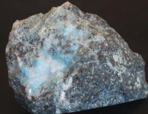 Pectolita "Larimar" (cara de atrás)
Sierra de Barauco
República Dominicana
Medidas: 47 x 38 x 15 mm (Autor: Joan Martinez Bruguera)